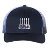 Monochromatic Blues Printed Mesh-Back Trucker Hat