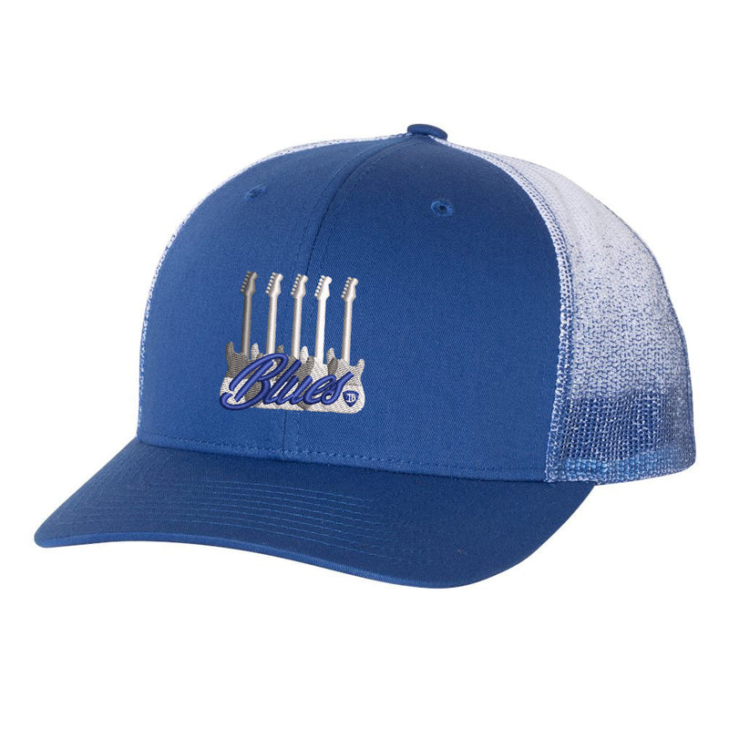 Monochromatic Blues Printed Mesh-Back Trucker Hat