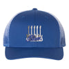 Monochromatic Blues Printed Mesh-Back Trucker Hat