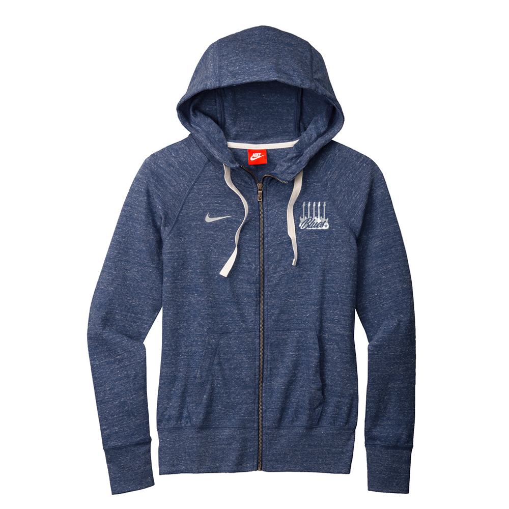 Monochromatic Blues Nike Vintage Full Zip Hoodie Women