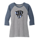 Retro JB Pick Logo Tri-Blend 3/4 Sleeve T-Shirt (Women)