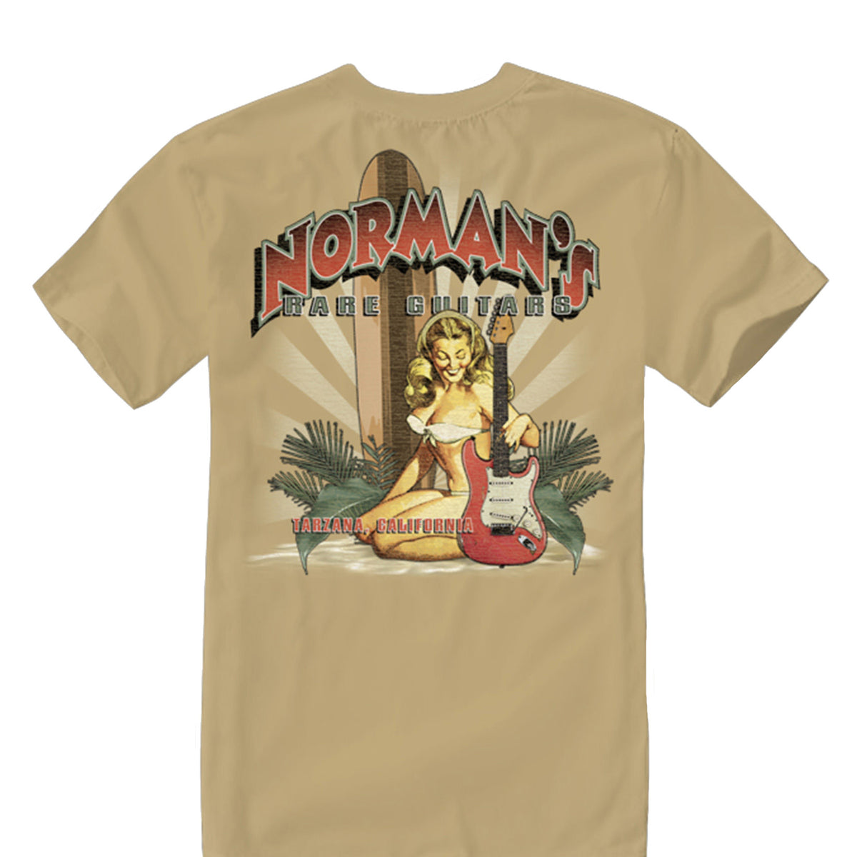 Norman's Rare Guitars - Joe Bonamassa Strat Pinup T-Shirt (Unisex)