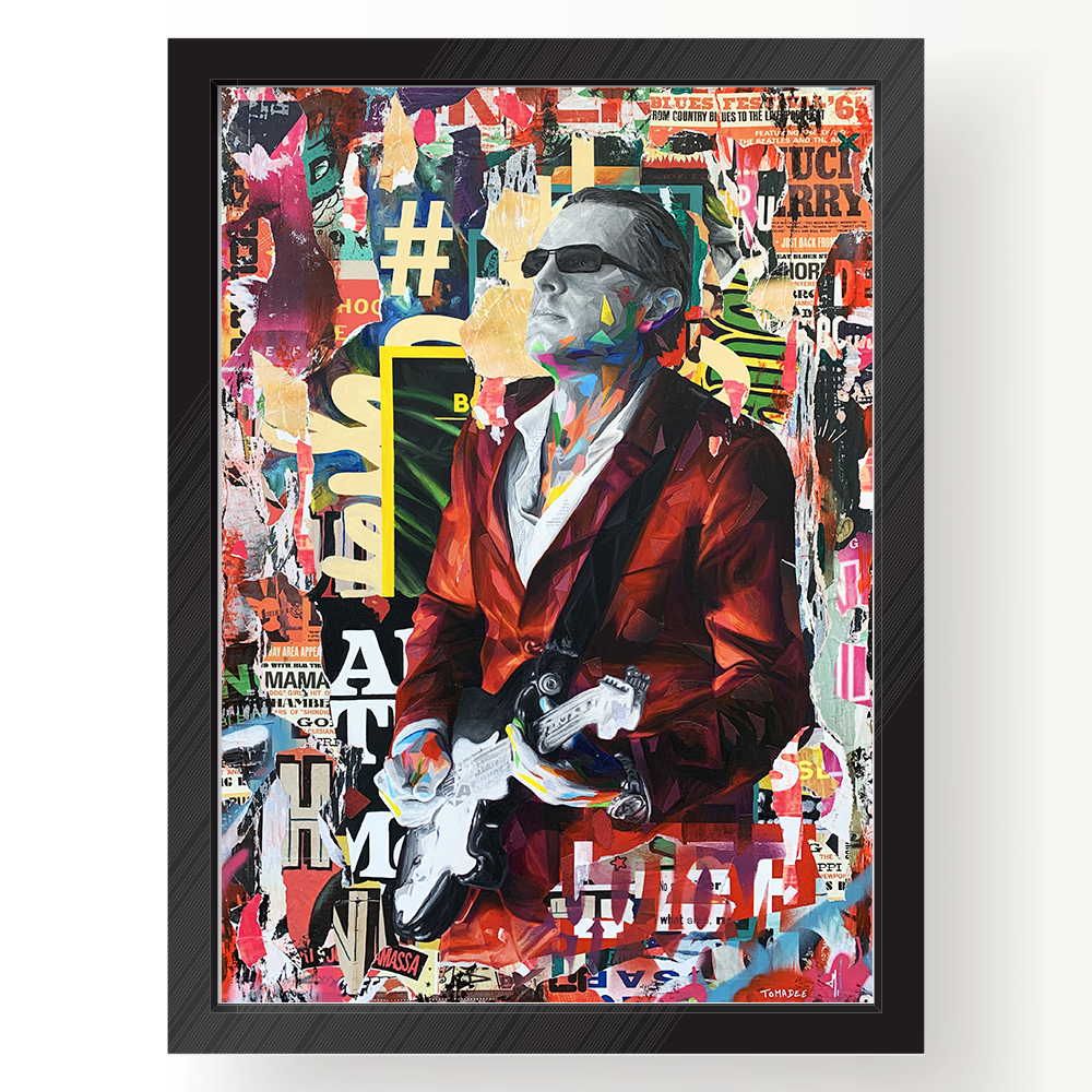 Royal Blues I - Artist Original Framed Canvas by Tomadee