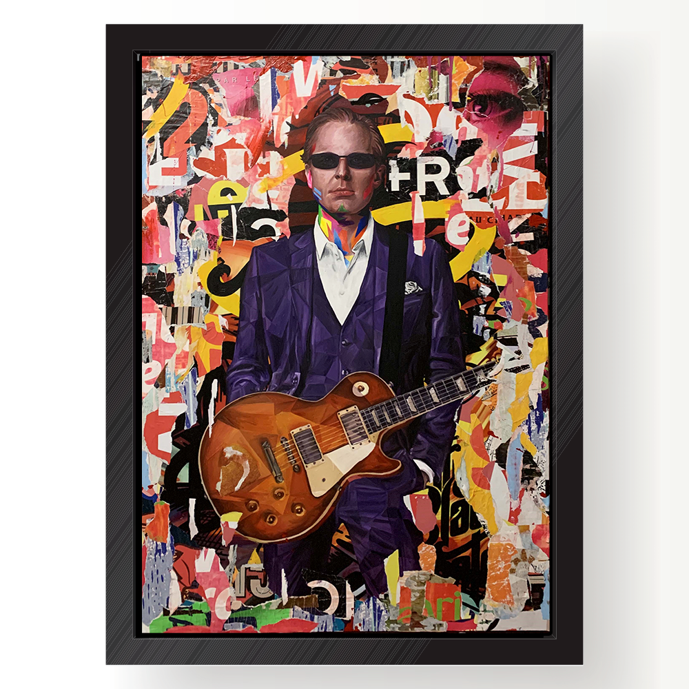 Royal Blues II - Artist Original Framed Canvas by Tomadee