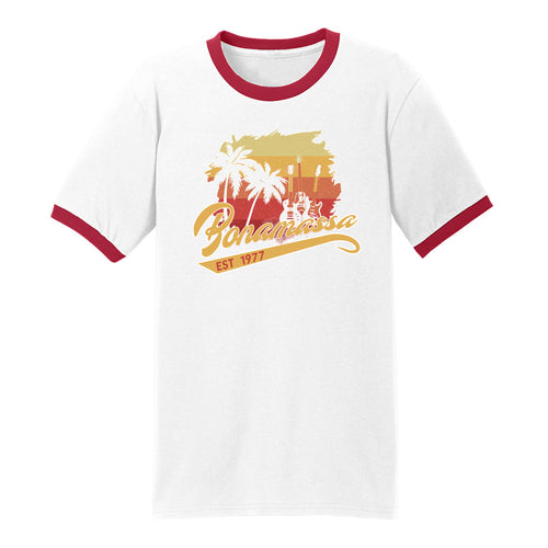 Sunset Tropical Blues Ringer T-Shirt (Unisex)