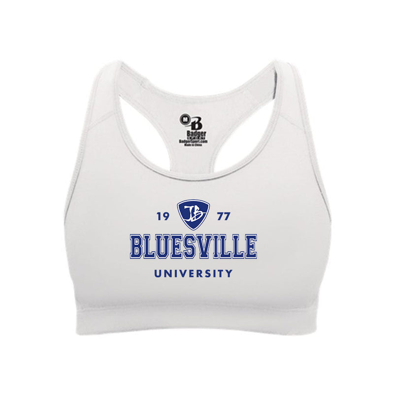 Bluesville University Logo Sports Bra (Women)