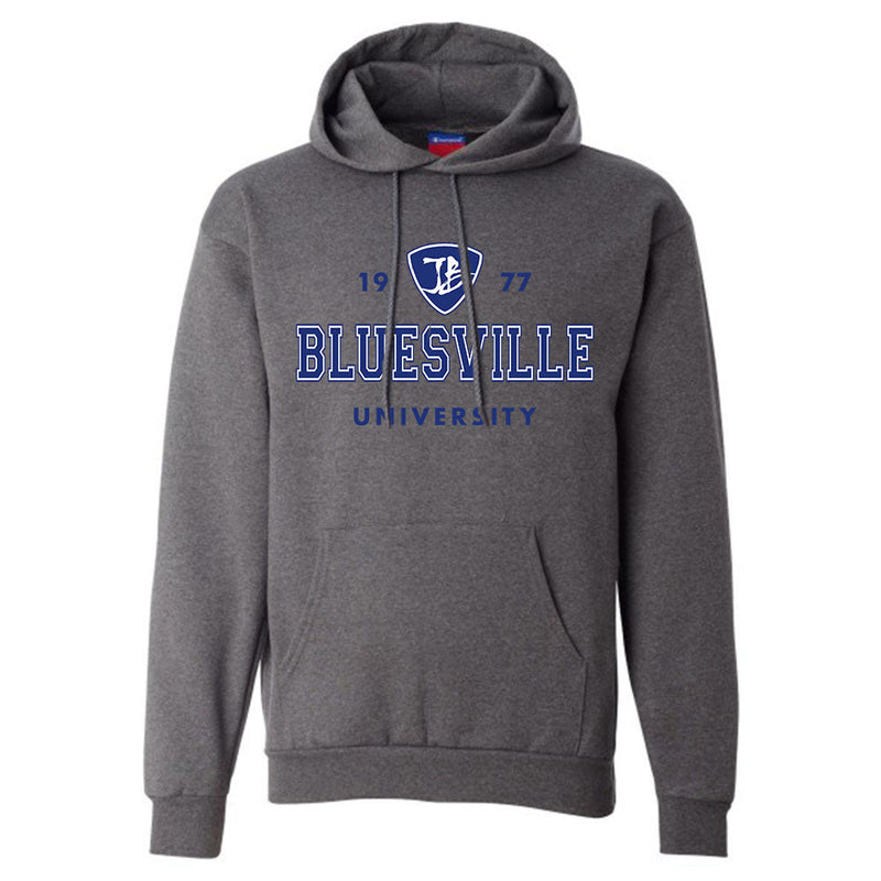 Bluesville University Logo Champion Hooded Sweatshirt (Men)