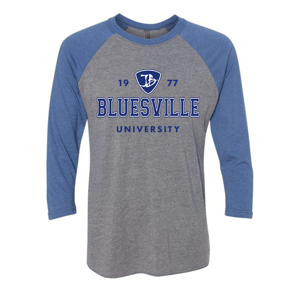 Bluesville University Logo 3/4 Sleeve T-Shirt (Unisex)