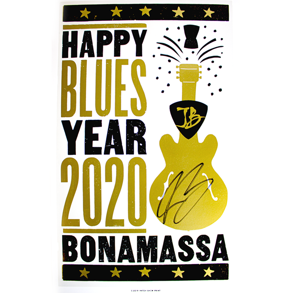 Happy Blues Year (2020) Hatch Print - Hand-Signed