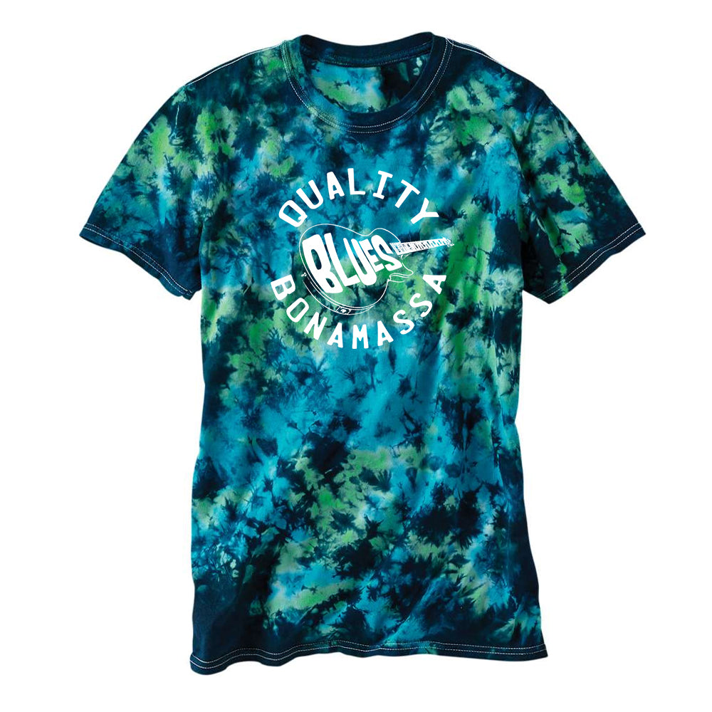 Quality Blues Crinkle Tie Dye T-Shirt (Unisex) - Caribbean
