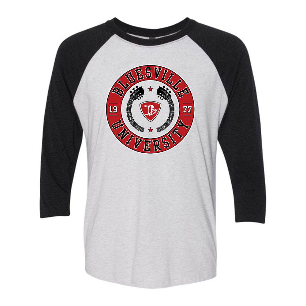 Bluesville University Crest 3/4 Sleeve T-Shirt (Unisex)