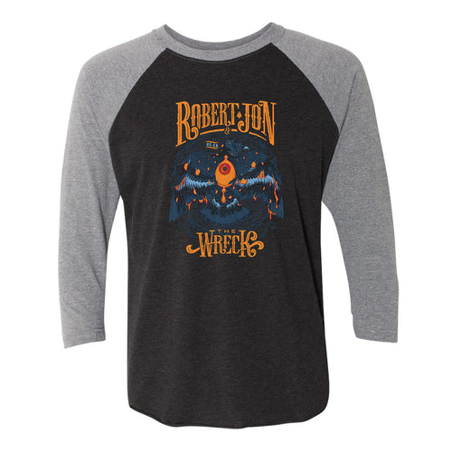 Robert Jon & The Wreck Ride Into The Light Crow 3/4 Sleeve T-Shirt (Unisex)