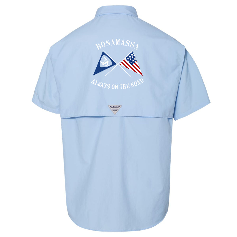 Sailing Blues Columbia PFG Bahama II Short Sleeve (Men