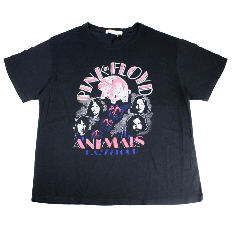 Pink Floyd Animals World Tour Boyfriend T-Shirt - Washed Black