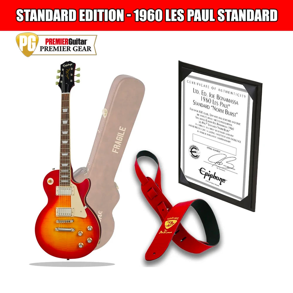 joe bonamassa gear 2019 Ltd Ed Joe Bonamassa 1960 Les Paul Standard "Norm Burst" Standard Outfit Custom Epiphone w/Case