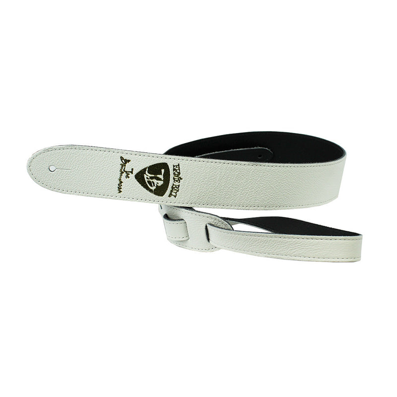 White Leather - Ernie Ball JB Signature Guitar Strap