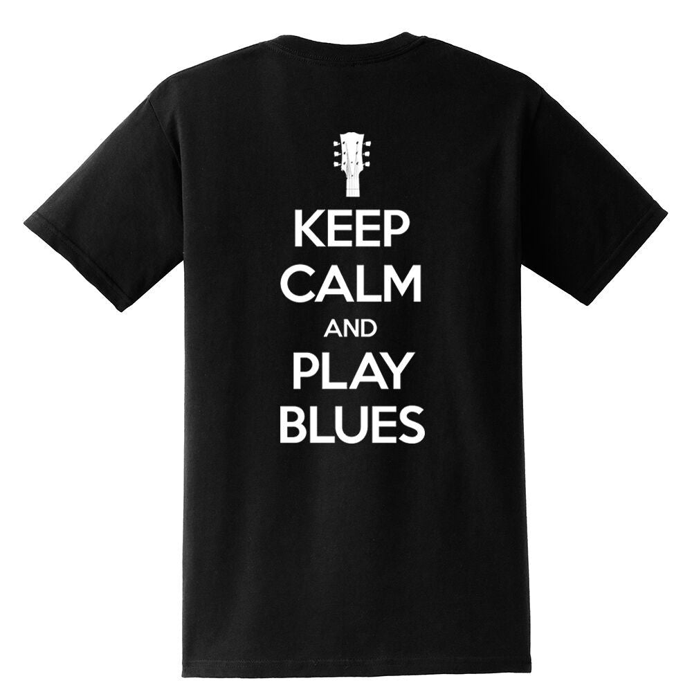 Tribut - Keep Calm And Play Blues Pocket T-Shirt (Unisex)