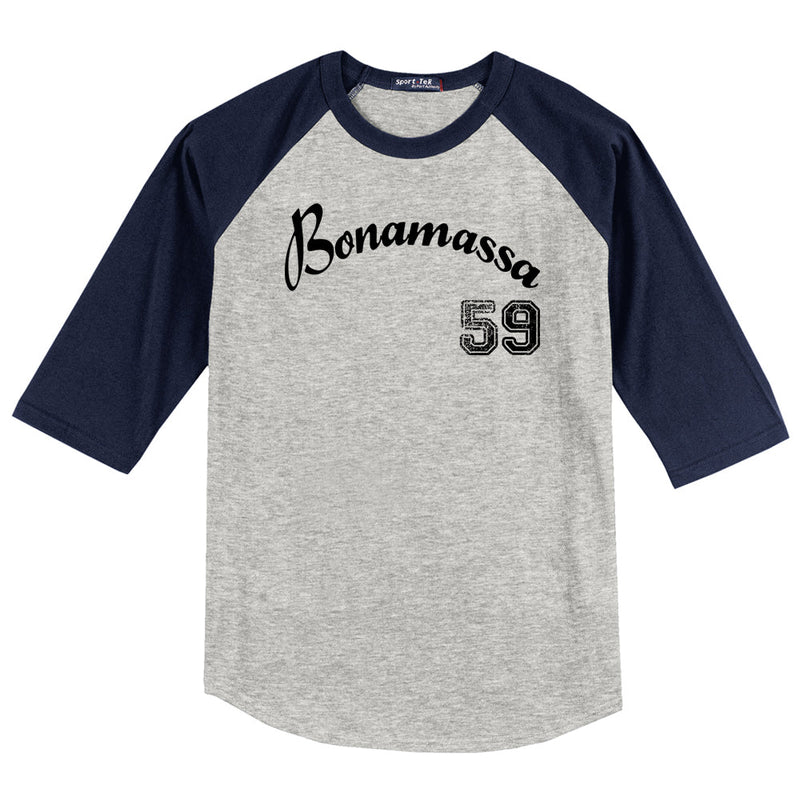 Vintage Bonamassa Baseball Colorblock Raglan 3/4 Sleeve T-Shirt (Men)