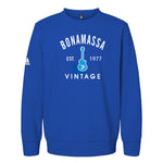 Vintage Guitar Adidas Fleece Crewneck Sweatshirt (Unisex)